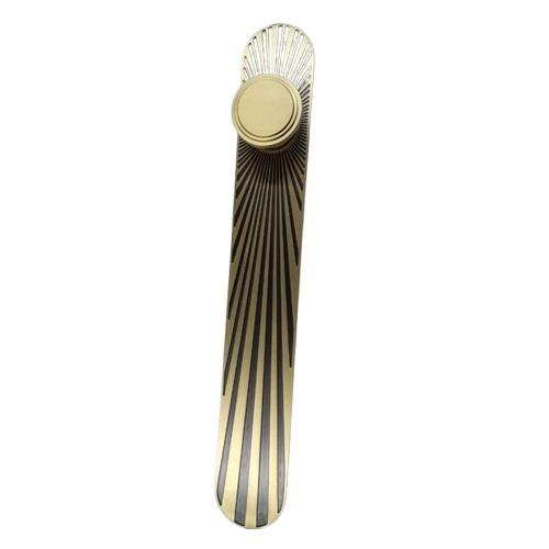 Brass Door Knob on Plate - 500*75mm  - Antique Brass Finish