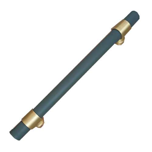 Diamond Knurling Door Pull Handle - Size 6 Feetx32mm - Matt Black Finish