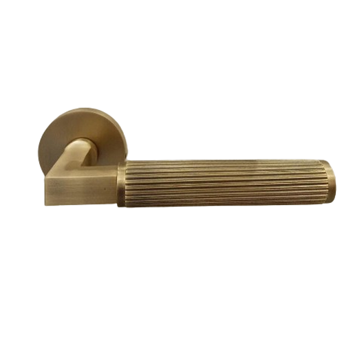 Lever Handle on Rose - Antique Brass Finish