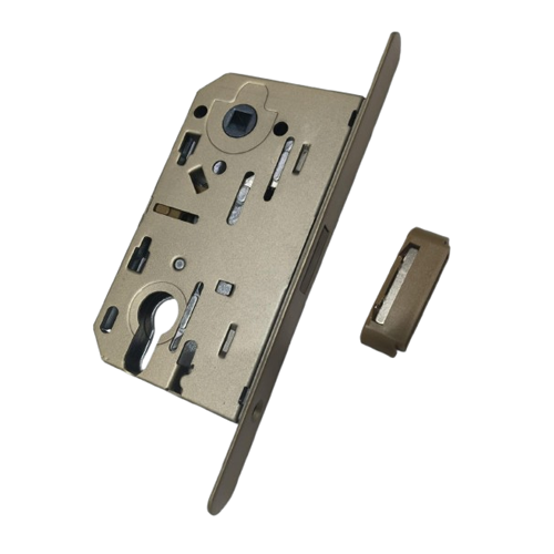 Magnetic Mortise Lock Body - 85x60mm - Matt Gold Finish (Series2600)