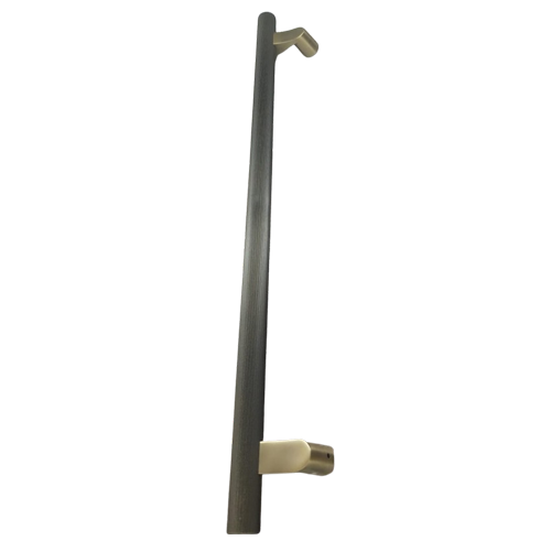 Brass Thick Kunrling Door Pull Handle - 12" - Antique Brass Finish
