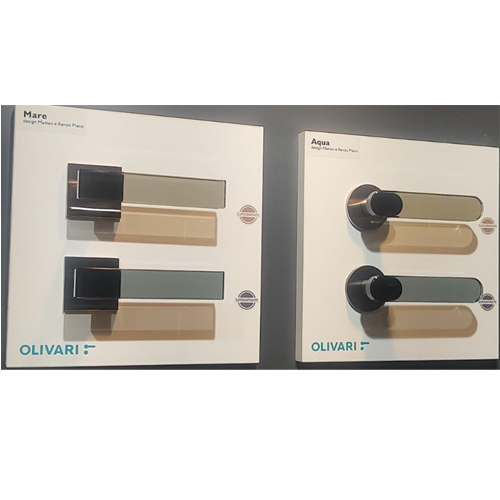 Olivari Mortise Handle Display Panel - Kit (Mare +Aqua- 4 Pcs)