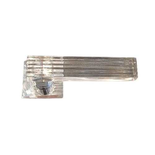 WAY Crystal Door Lever Handle  - Clear/Chrome Finish