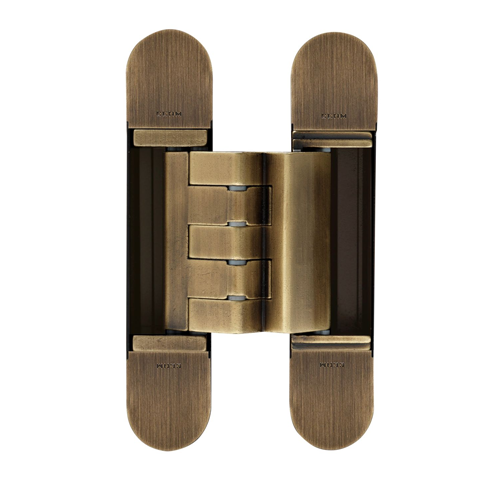 Invisible Adjustable Offset Hinge - Bronze Hinge with Black Body Finish - 150X30MM