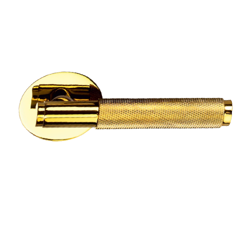 BOZZ Door Lever Handle On Rose - Matt ABN Finish