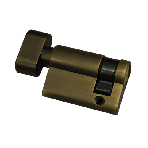 Half Cylinder Lock with Knob - 50mm - Polished Brass Finish