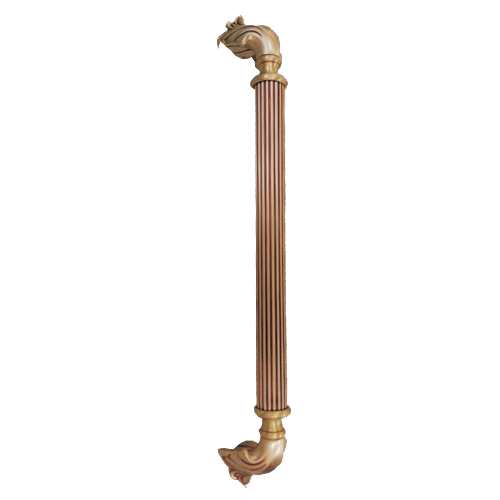 Brass Pull Handle Lining Kachua - Size 18" - Antique Brass Finish