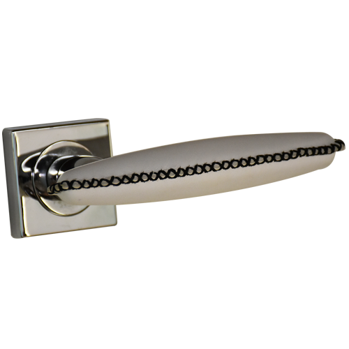 Buy Door Lever Handle White & Chrome Plated Finish Online in India