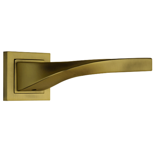 Buy Dune Lever Handle On Rose Antique Brass Finish Online In India