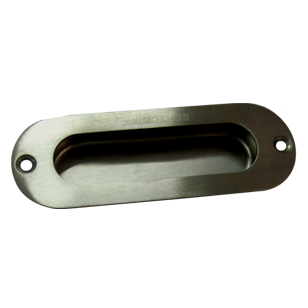 Sliding Flush Handle - Round - Stainless Steel