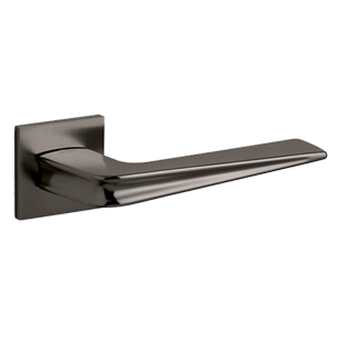 CHEVRON Door Handle - Brass - Super Anthracite Satin Finish