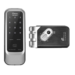 Digital Door Lock - Black with Silver Finish