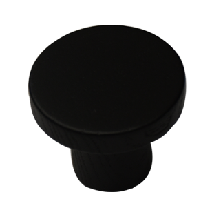 Circum Cabinet Knob - 48mm - Ash Stained & Lacquered Black Finish