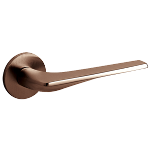 TWIST Door Handle - Brass - Super Copper Satin Finish