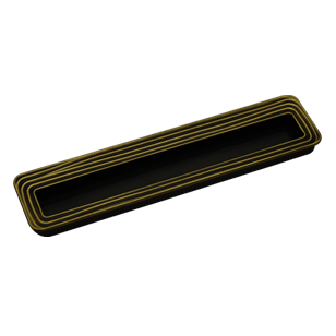 Sliding Flush Handle - 224mm - Antique Brass Finish