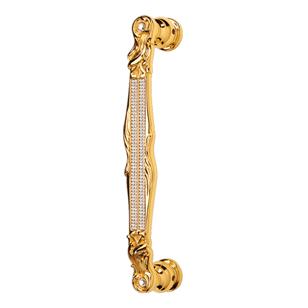 Tiffany Swaroski Crystal Door Pull Handle - 232mm - Gold Plated Finish