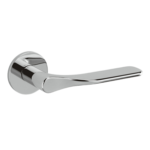 Paddle Door Handle - Brass - Bright Chrome Finish