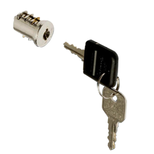 Cylinder Core  - 1 Flap Key - Brass Nickel Plated Finish
