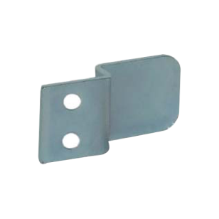 Striking Plate Cranked 7mm - 20X37X1.5mm - Trivalent Blue Zinc Plated Finish