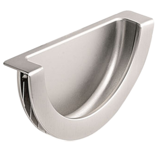 DEMI - Cabinet Flush Handle - Inox Look Finish - 46mm