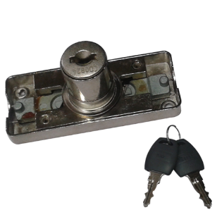 Bar Lock with Up & Down - 20mm - Nickel Plated Finish