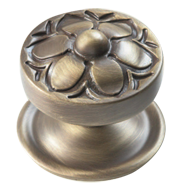 GARDEN Door Knob with Rose - 95mm - Cop