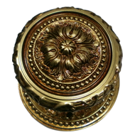 Door Knob with Rose - Old Gold Finish