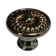 Cabinet Knob - 40mm - Polished Silver &