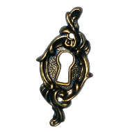 Escutcheon Key Hole - Shaded Bronze Fin