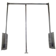 Transparent Wardrobe Pull Down - Chrome