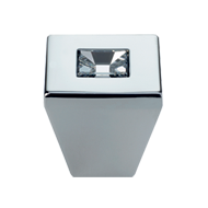 REFLEX White Swarovski Cabinet Knob -  