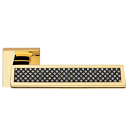RIFLESSO BLACK Lever Handle in Crystal
