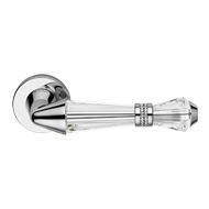 LUCE MESH Lever Handle in Crystal Chrom