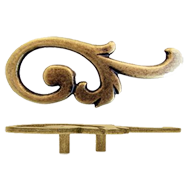 Cabinet Handle Left - 96mm - Antique Br