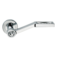 VIOLA Lever Handle on Round Rose in Chr
