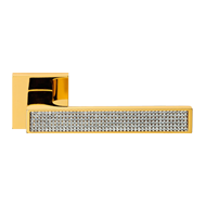 ZEN Mesh Crystal Lever Handle on Rose i