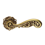 ROCOCO Lever Handle on Decorative Rose 