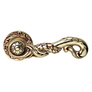 POESIA Lever Handle on Decorative Rose 
