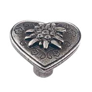 Cabinet Knob - 34mm -  Antique Silver F