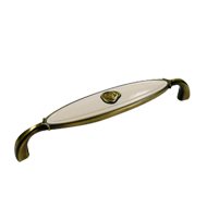 Cabinet Handle -  Beige & Antique Brass