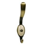 Single Hook - Beige & Antique Brass Bru