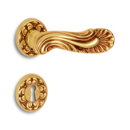 BRUGES Door Lever Handle on rose  - Old