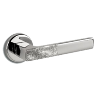 SAND Door Lever Handle on rose  - Flare