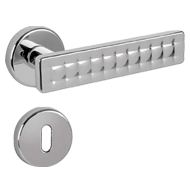 MABELLE Door Lever Handle on rose  - Ch