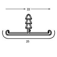 Edge Profile - T Profile for 24mm Door