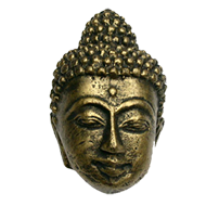 Buddha Cabinet Knob - Antique Brass