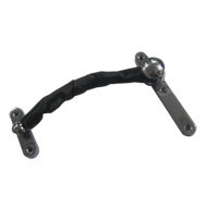 Chrome Plated Door Chain with Leather