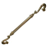 Rhodus Door Pull Handle - Old Gold Fini