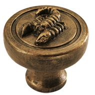 Impala Scorpion Cabinet Knob in Antique