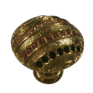 Swarovski Cabinet Knob - Gold Lux Finis